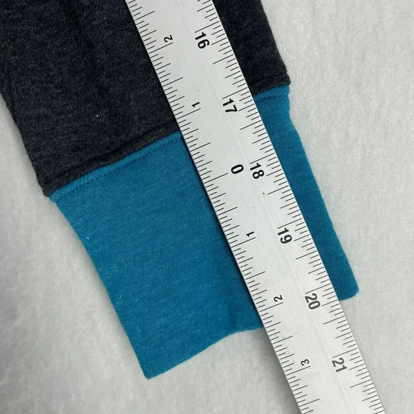 San Jose Sharks Lace-Up Sweatshirt Women's Sz S Blue Colorblock NHL Pullover - Picture 4 of 10